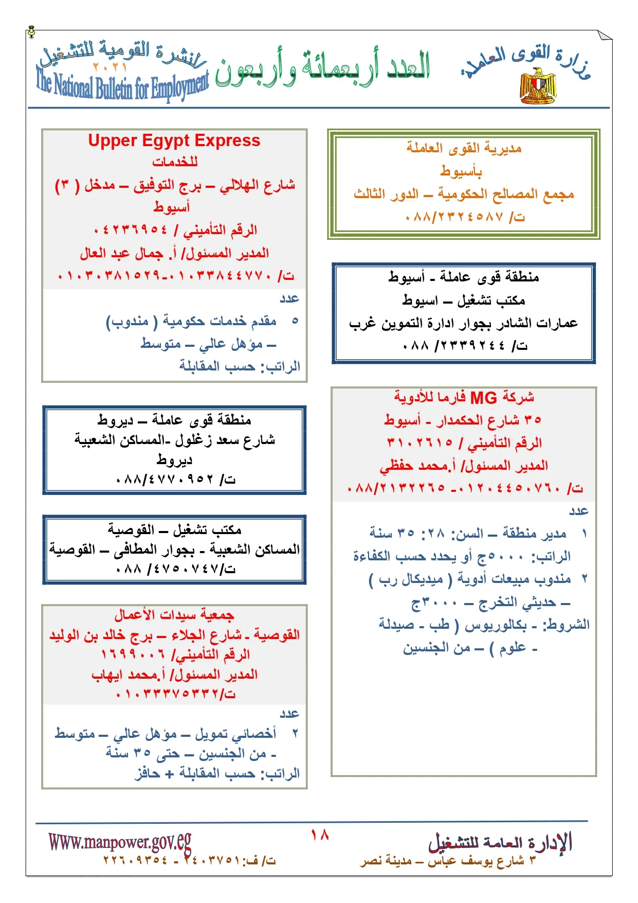 وظائف القوي العاملة