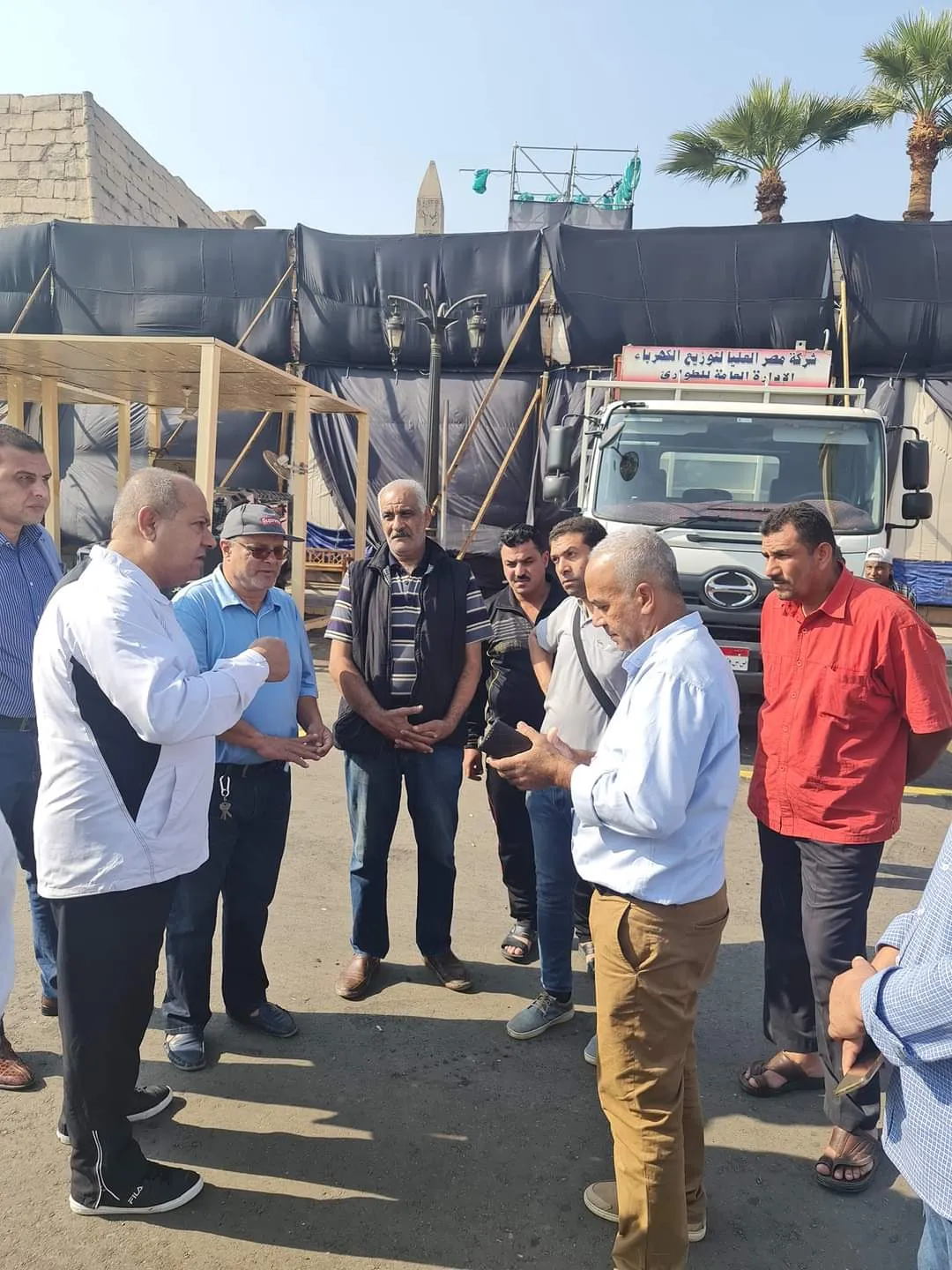 جانب من المتابعة لموقع العمل بالأقصر 