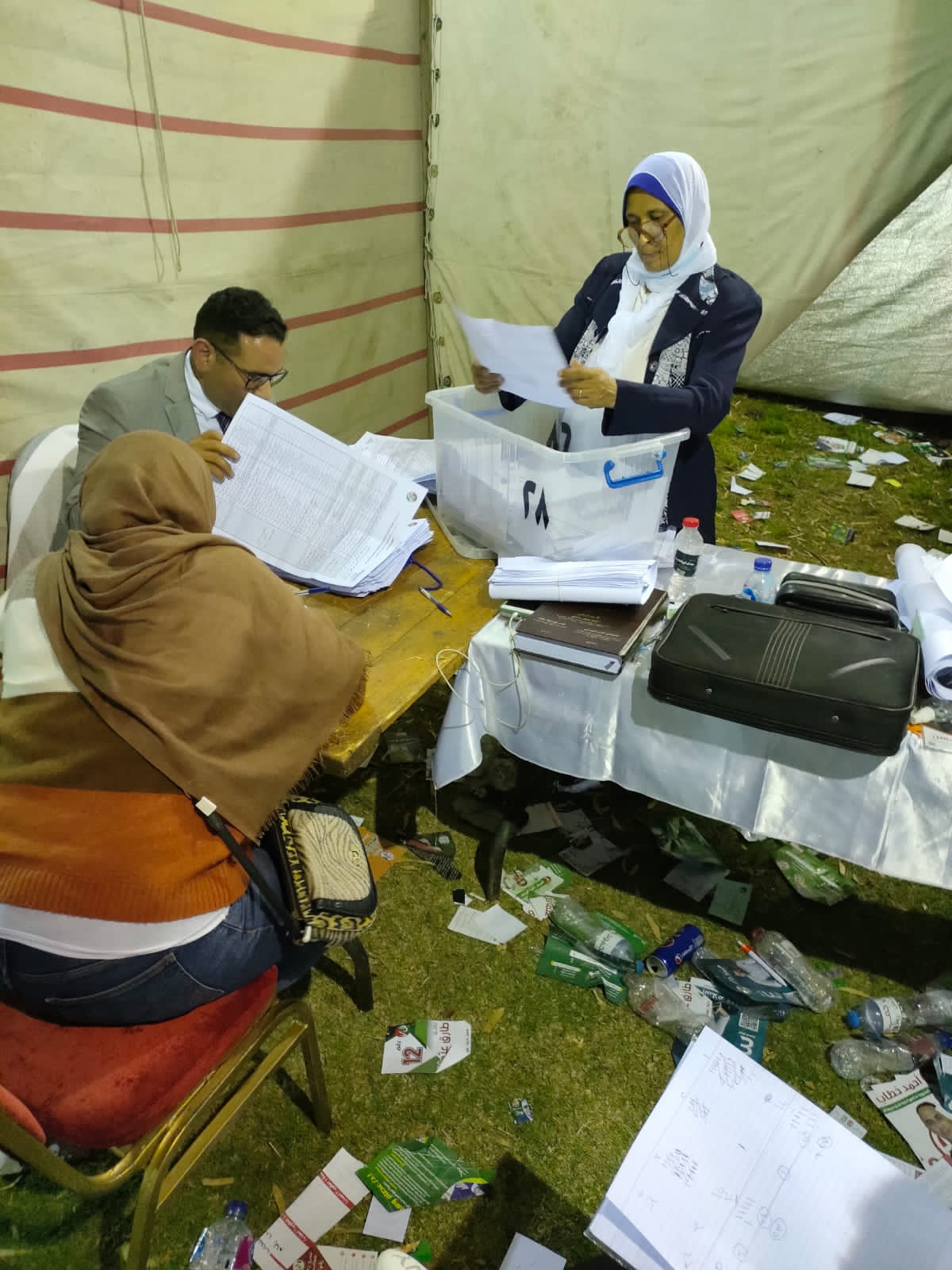أثناء فرز الأصوات
