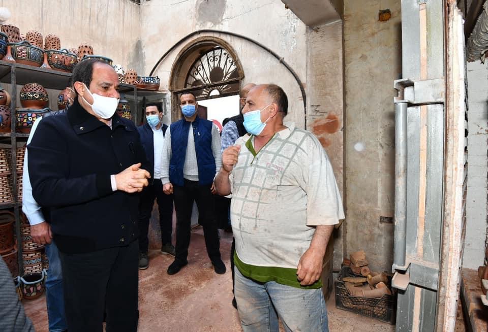 الرئيس السيسي خلال الجولة 