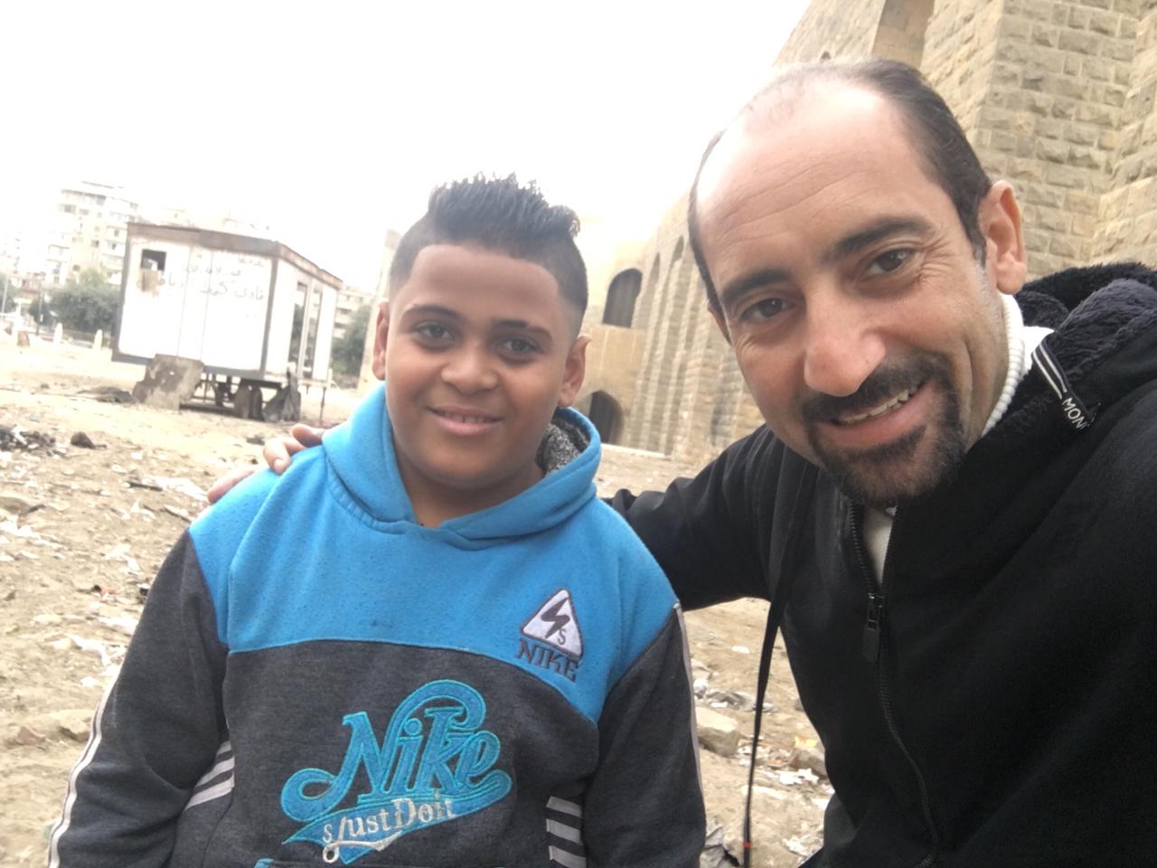 جانب من اللقاء مع  الطفل ياسين 