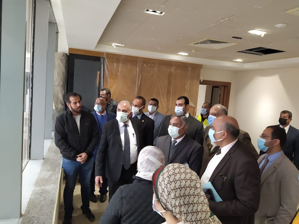 جانب من زيارة وزير الري لمبنى الوزارة بالعاصمة الإدارية الجديدة