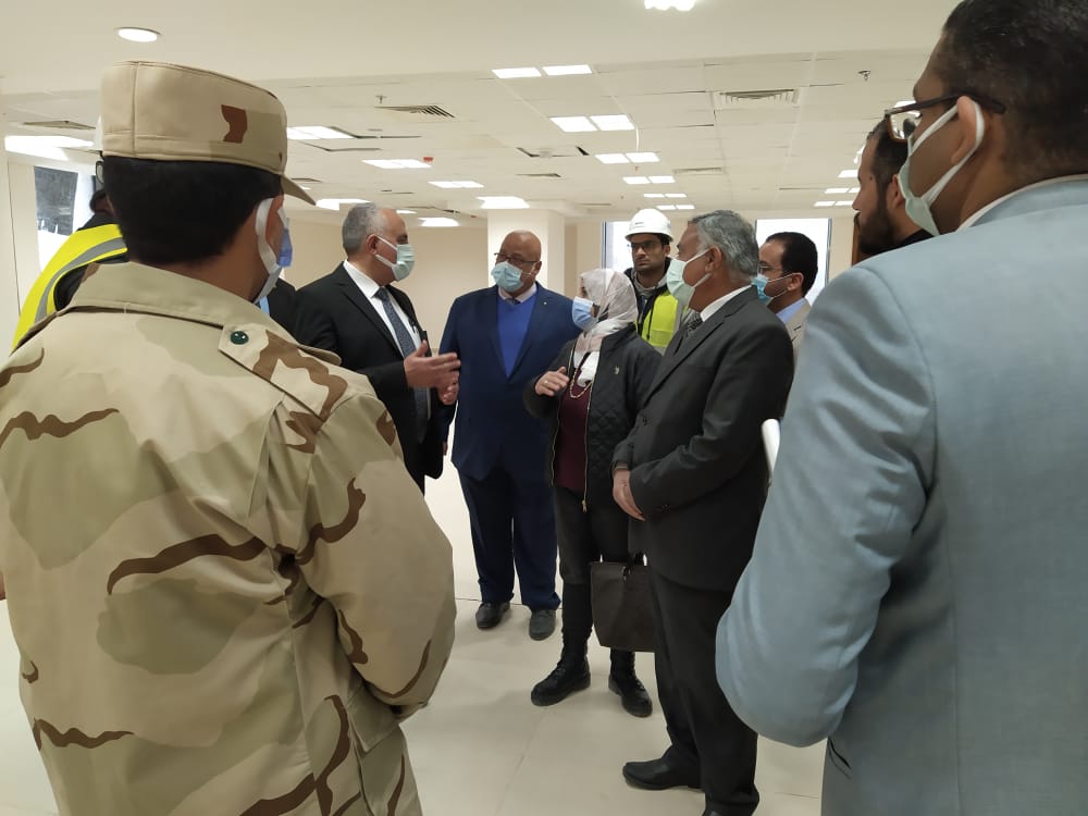 جانب من زيارة وزير الري لمبنى الوزارة بالعاصمة الادارية الجديدة 