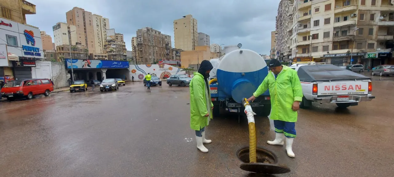 نوة الكرم وعملية رفع مياه الأمطار