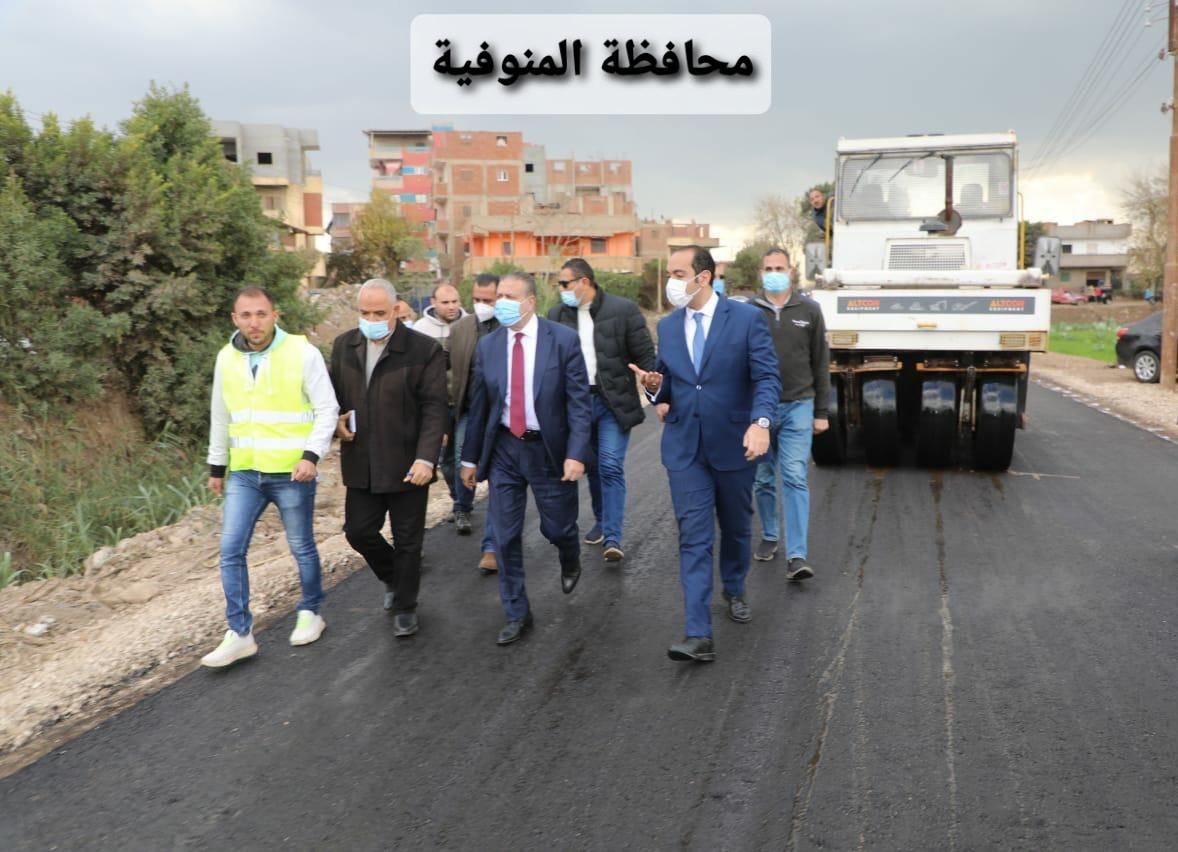 -رصف-الطرق-في-المنوفية