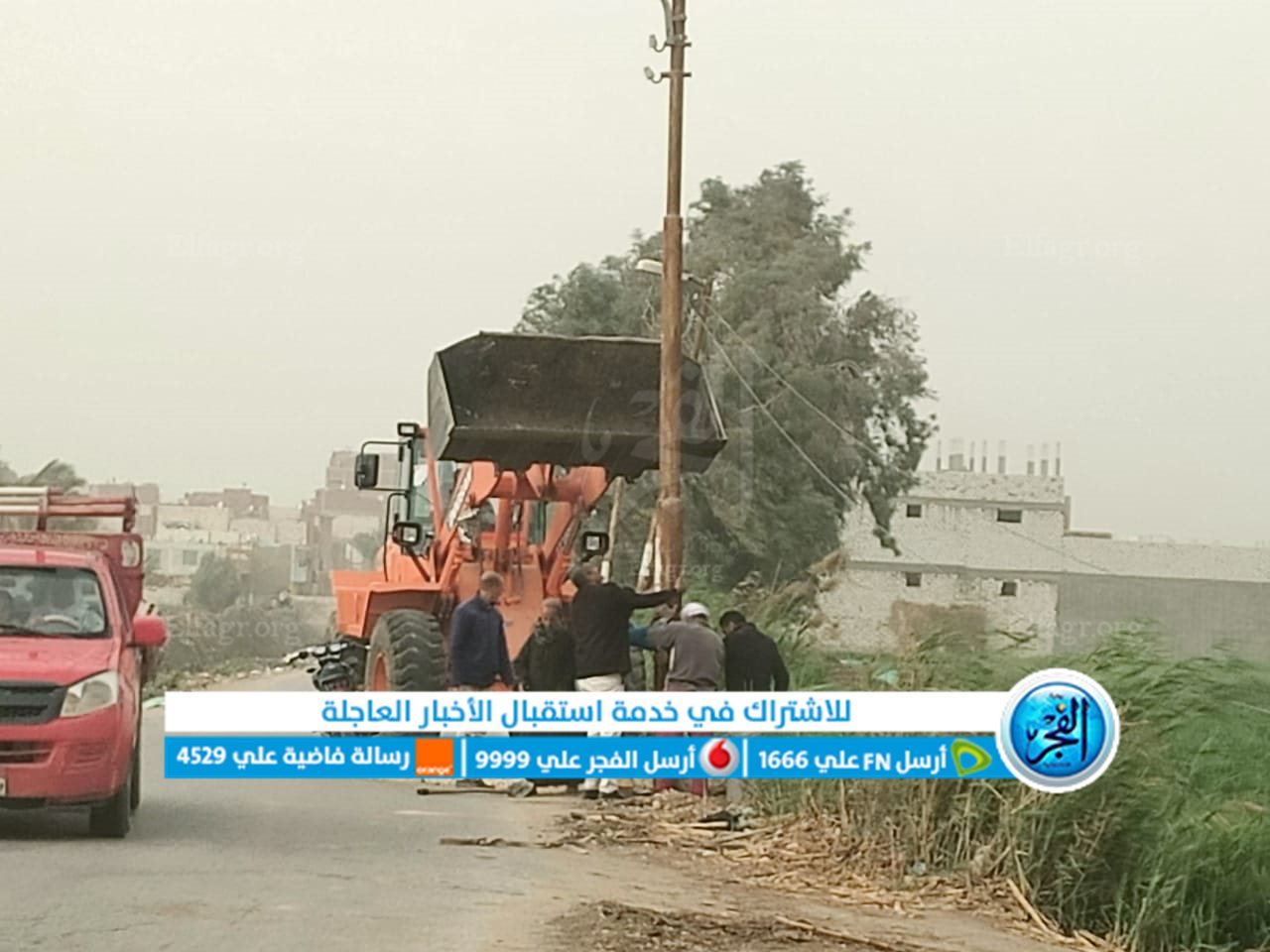 سقوط أعمدة إنارة ببني سويف (4)