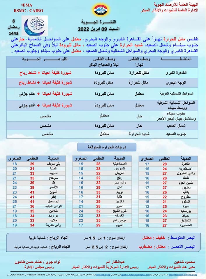 بيان من الأرصاد