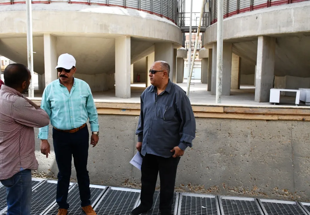 محافظ أسوان يتابع استلام وتخزين محصول القمح بالمطاحن والصوامع