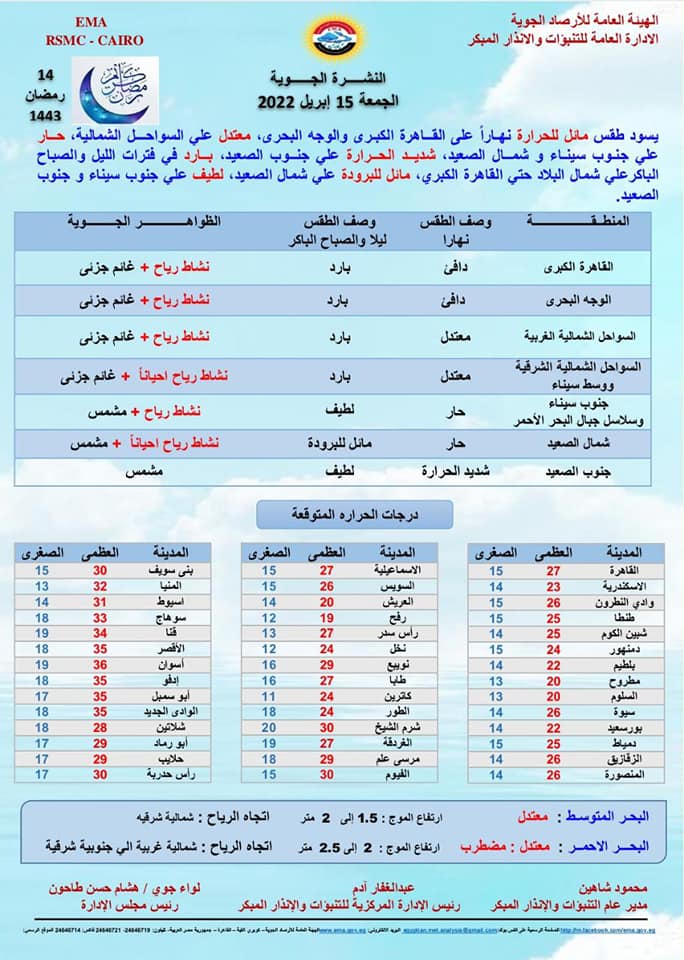 بيان من الأرصاد