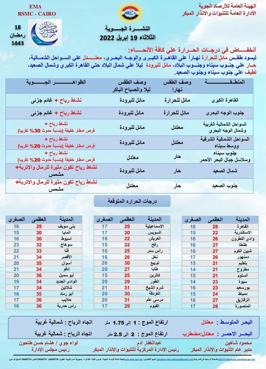 بيان من الأرصاد