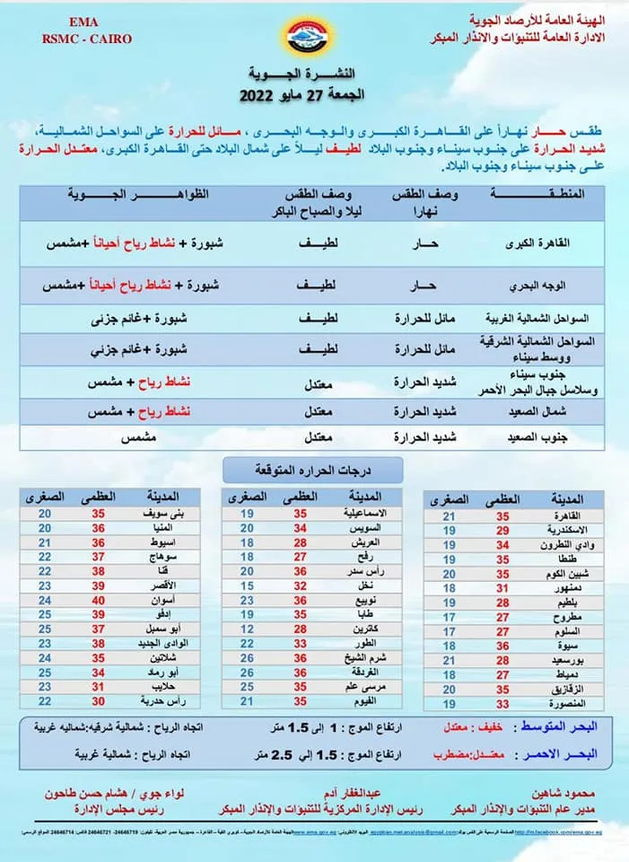 بيان من الأرصاد