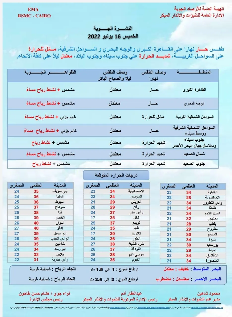 بيان من الأرصاد