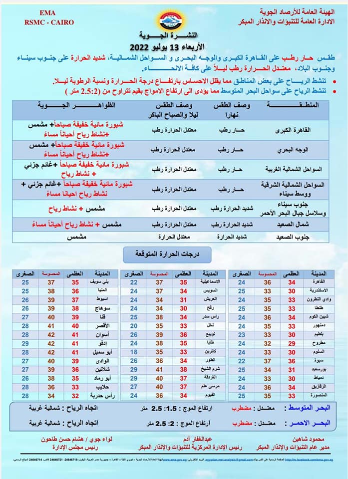 بيان من الأرصاد