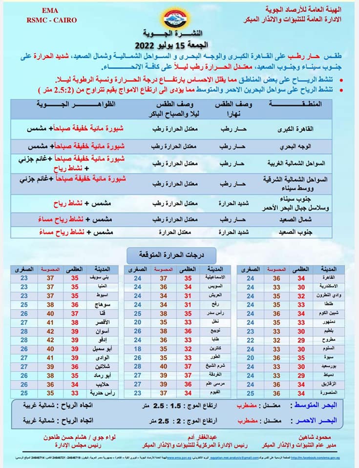 بيان من الأرصاد