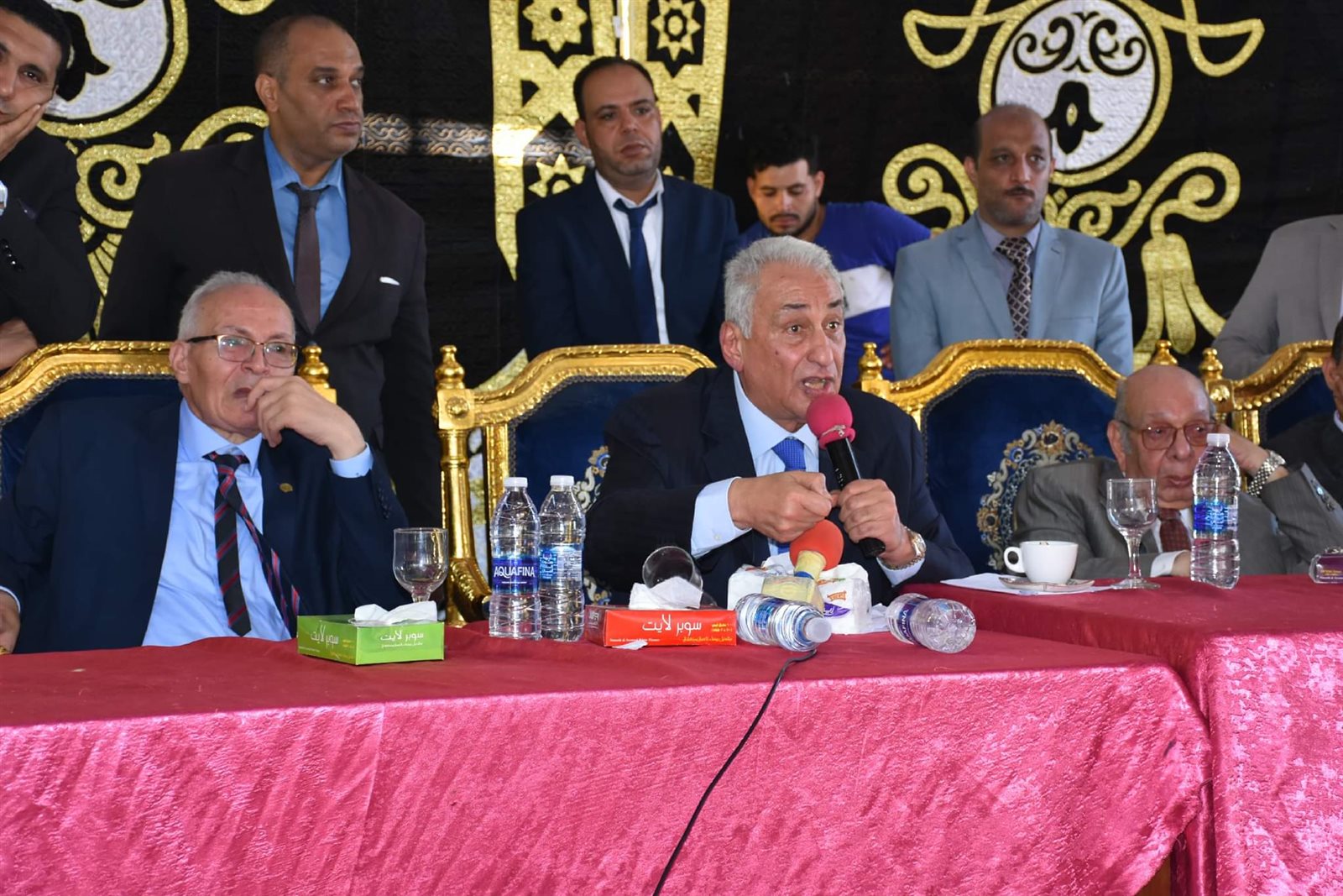 لقاء سامح عاشور بالمحامين