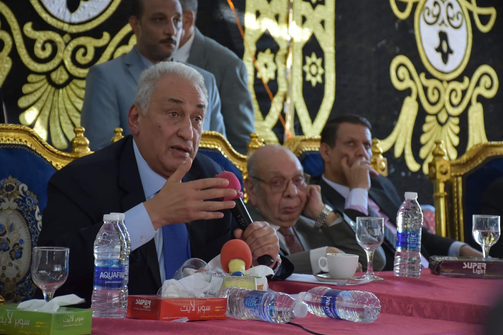 لقاء سامح عاشور بالمحامين