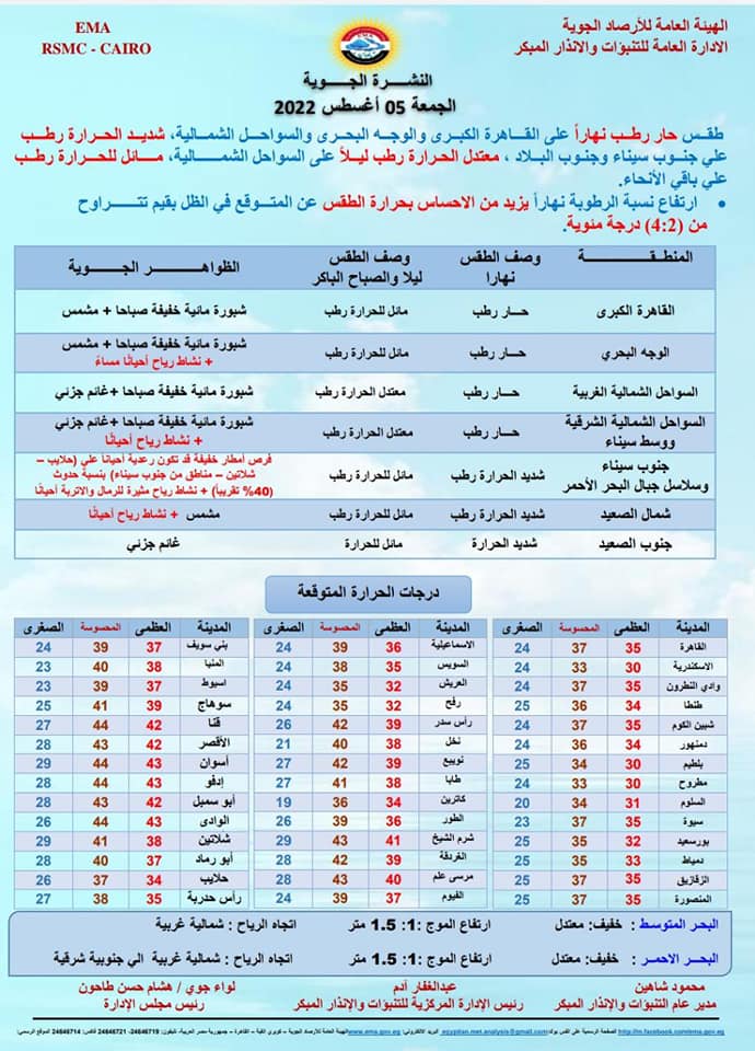 بيان من الأرصاد