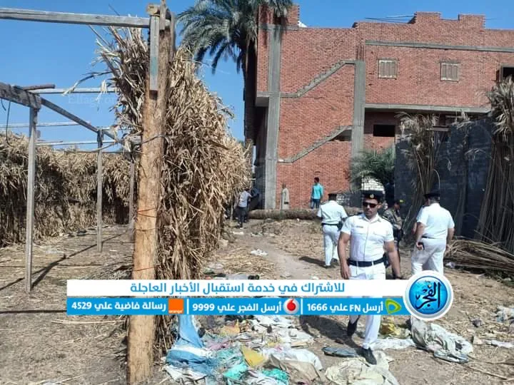 إزالة 10 حالات تعدي على الأراضي الزراعية بالفيوم