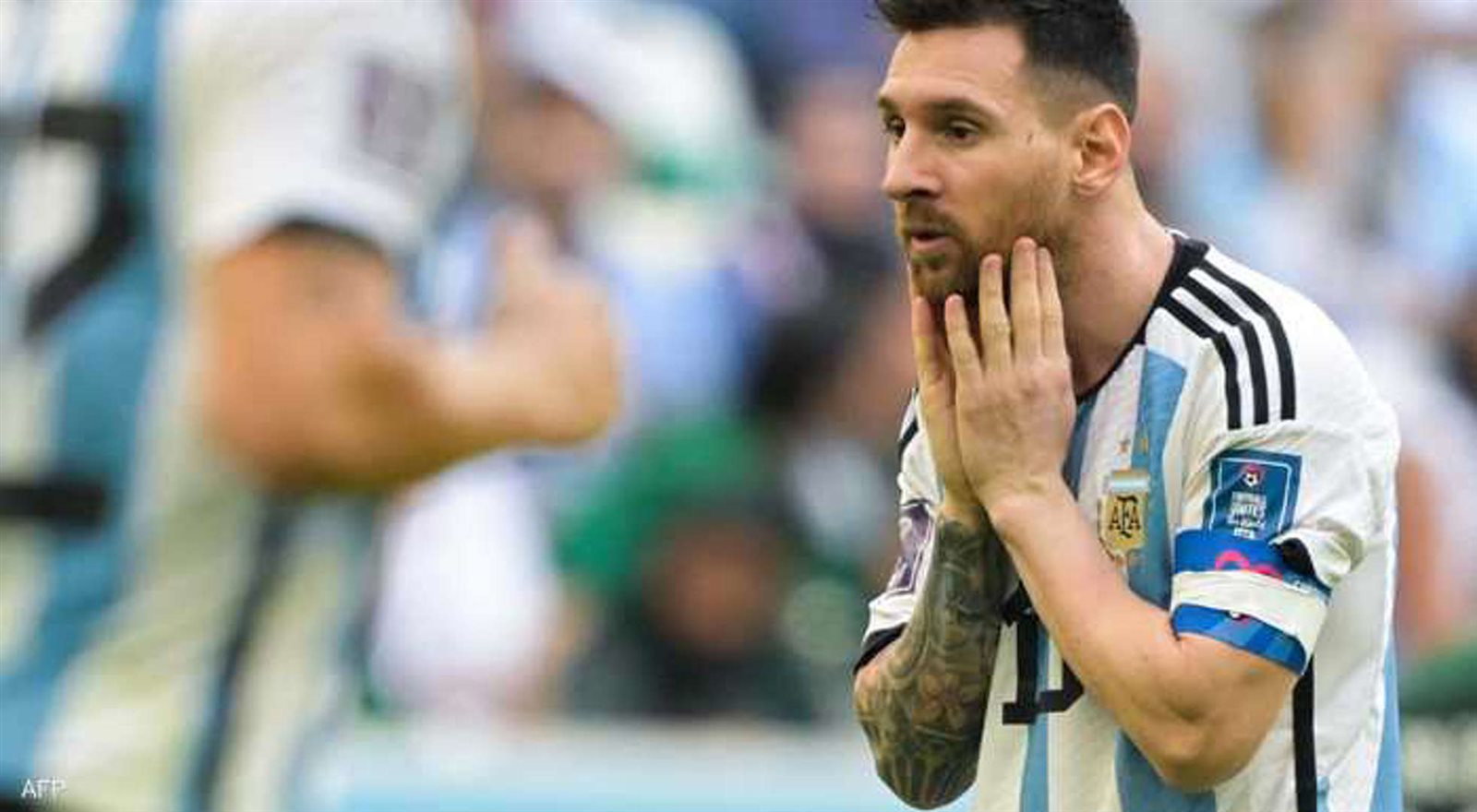 ملامح الهزيمة علي وجه ميسي
