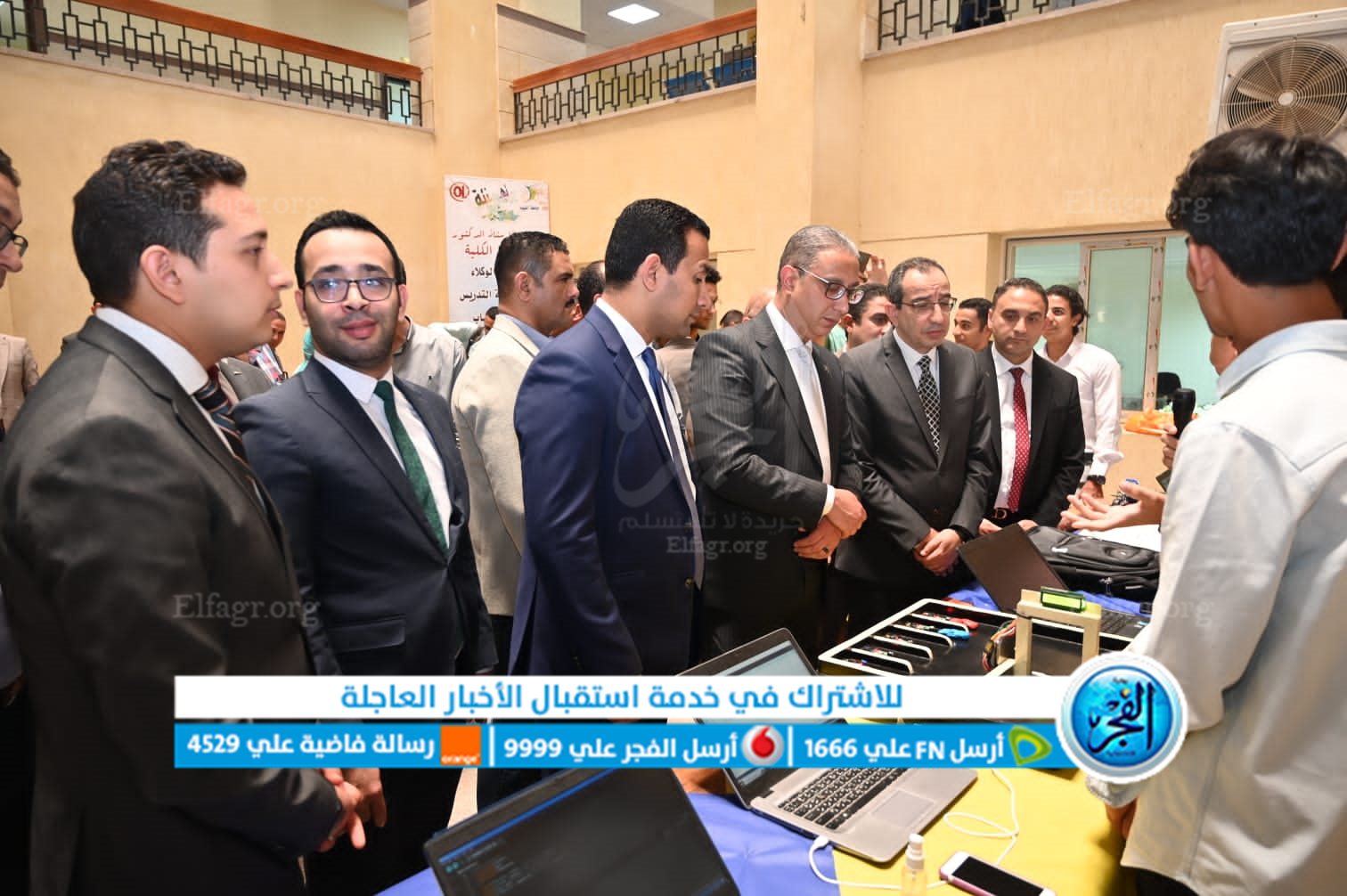 محافظ الفيوم ورئيس الجامعة يفتتحان عددا من المعامل