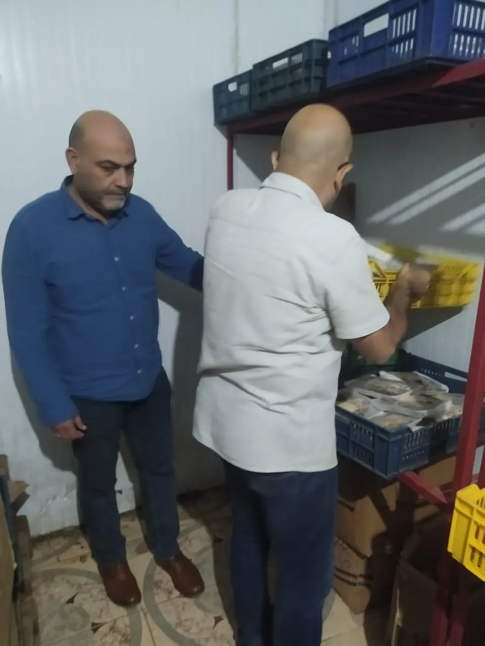 جانب من الحملة وضبط اللحوم الغير صالحة 