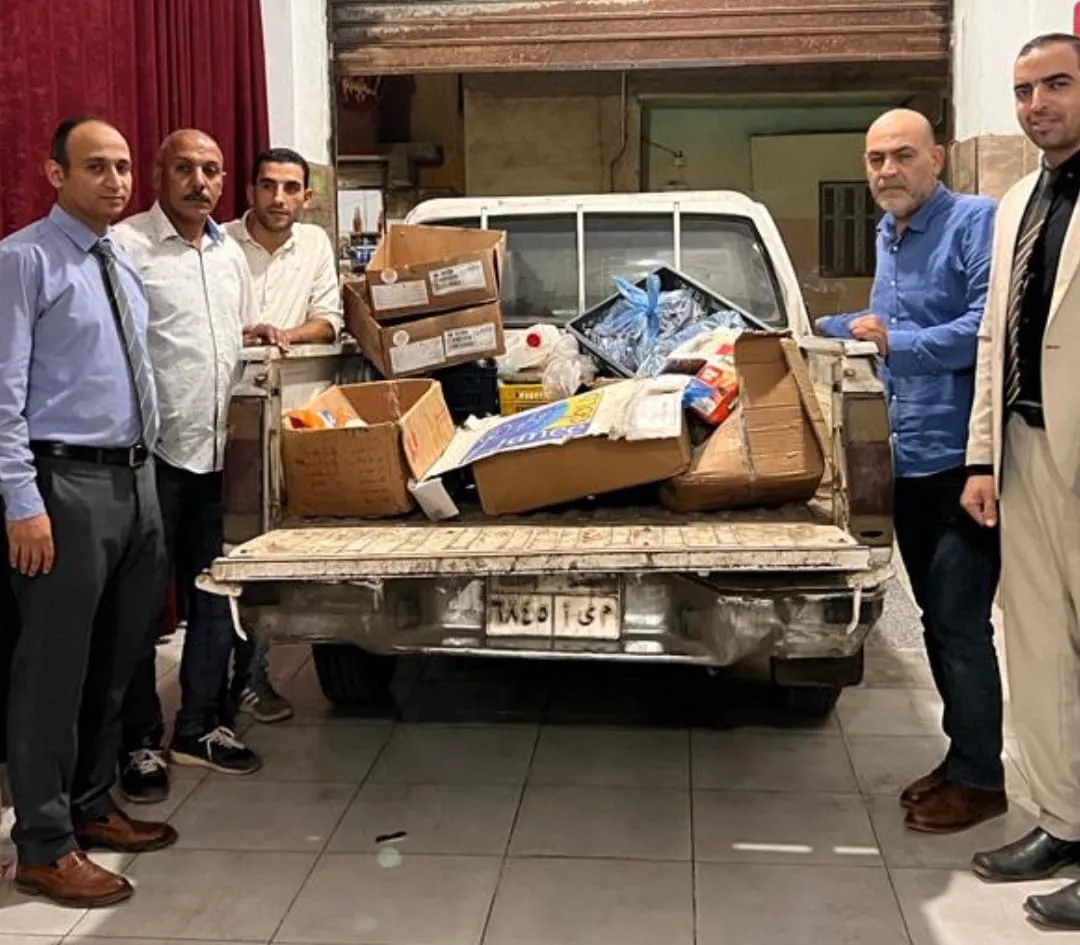 جانب من الحملة وضبط اللحوم الغير صالحة 