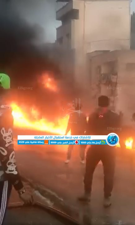 السيطرة على حريق سيارة محملة بالوقود في البحيرة