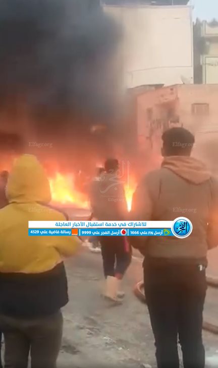 السيطرة على حريق سيارة محملة بالوقود في البحيرة