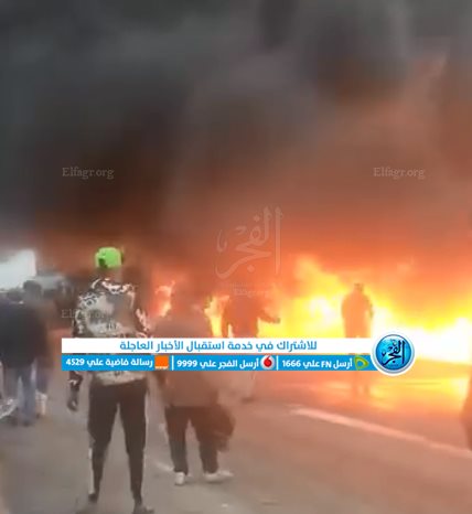 السيطرة على حريق سيارة محملة بالوقود في البحيرة