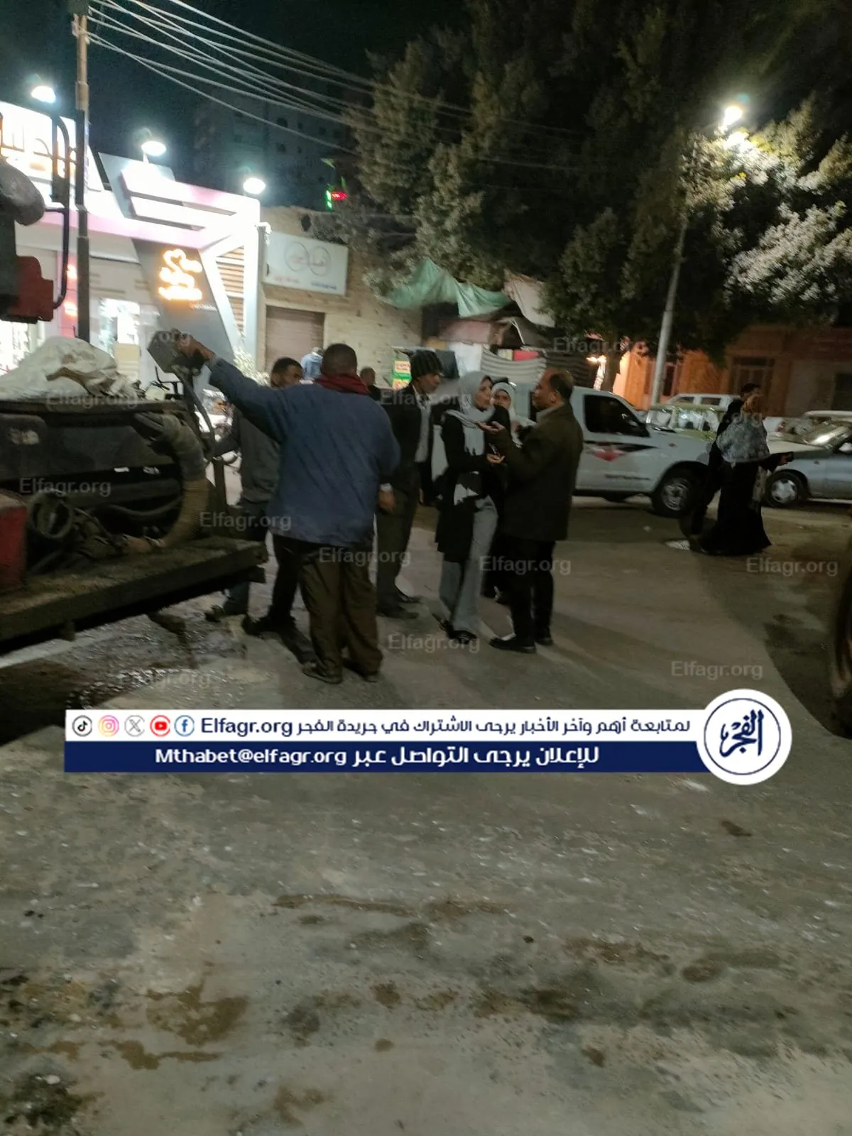 رئيس مركز ومدينة الفيوم يتابع أعمال الرصف بالخطة الاستثمارية