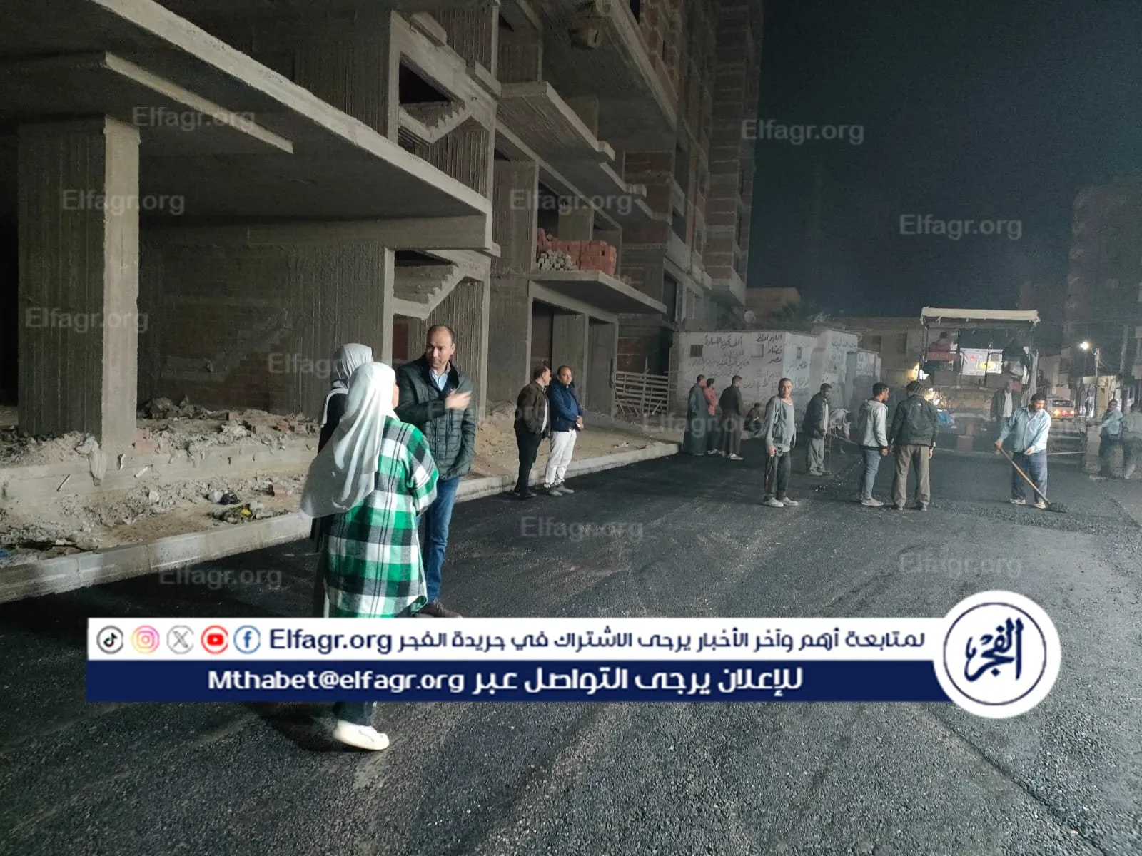 رئيس مركز ومدينة الفيوم يتابع أعمال الرصف بالخطة الاستثمارية