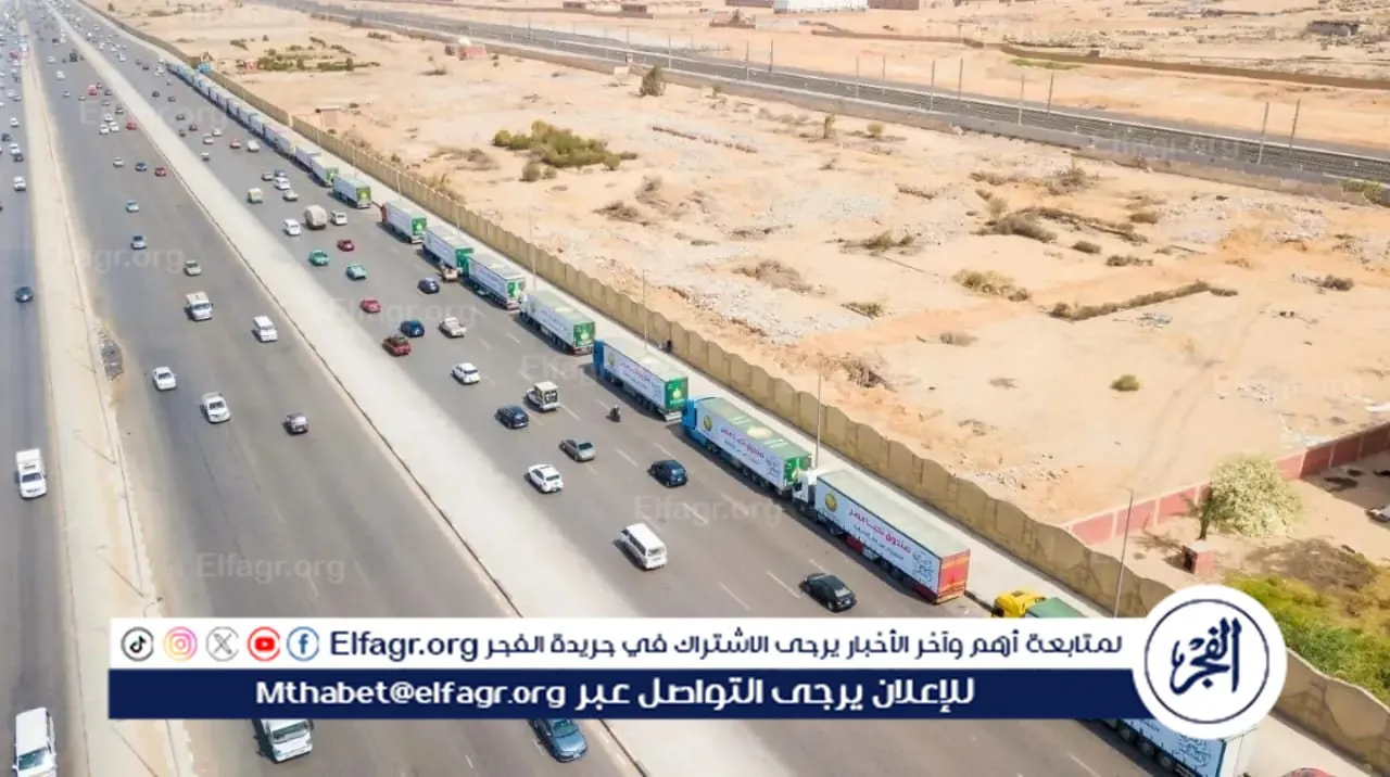 قافلة صندوق تحيا مصر تنطلق لدعم الأشقاء الفلسطينيين في غزة (7)