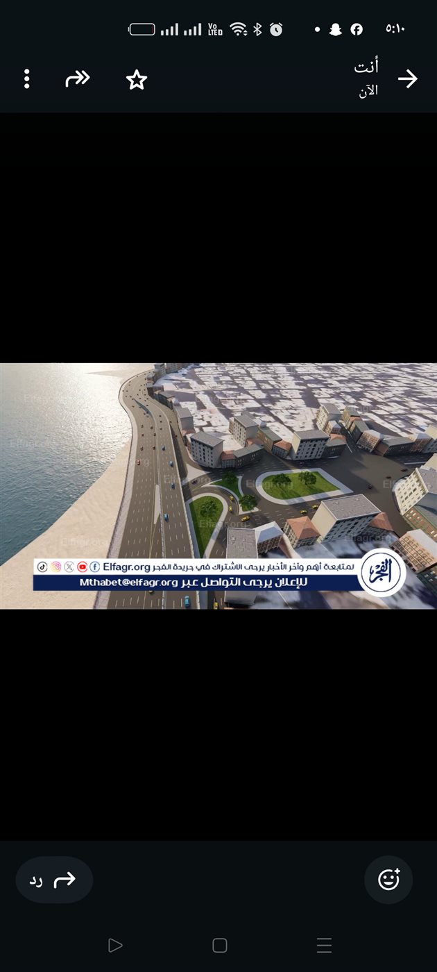 ماكيت مشروع توسعة كورنيش الإسكندرية