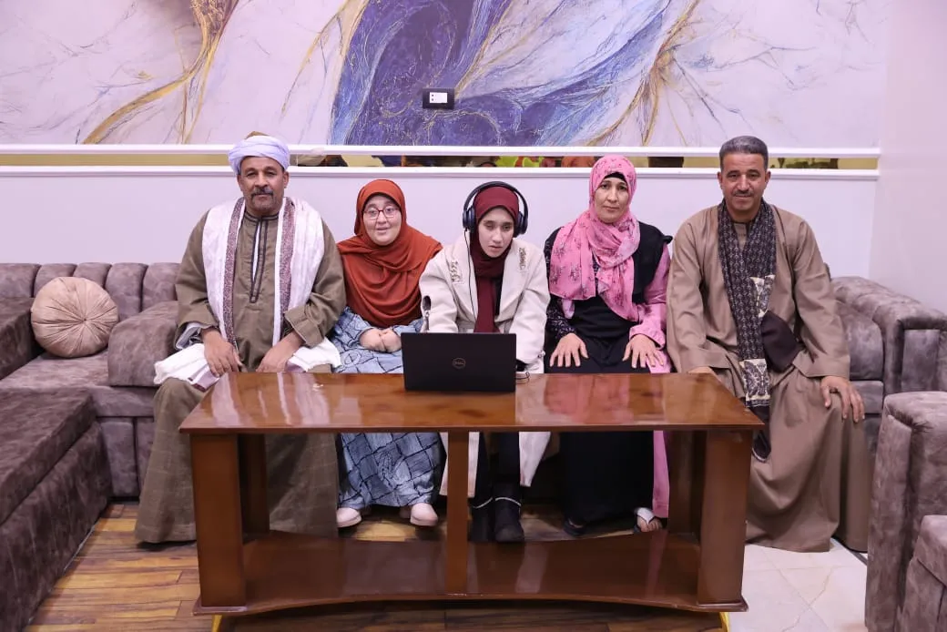 طالبة مدرسة المكفوفين ثريا أشرف&nbsp;