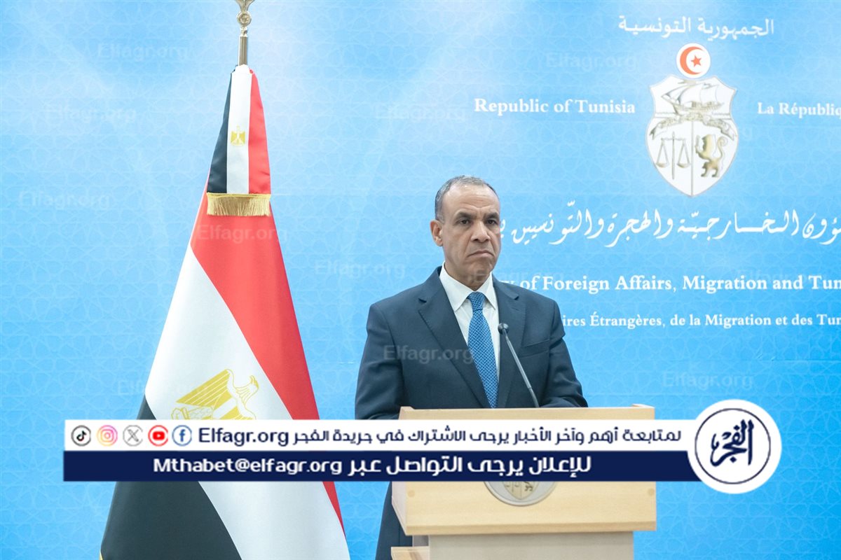 وزير الخارجية الدكتور بدر عبد العاطي خلال جلسة مباحثات مع نظيره التونسي