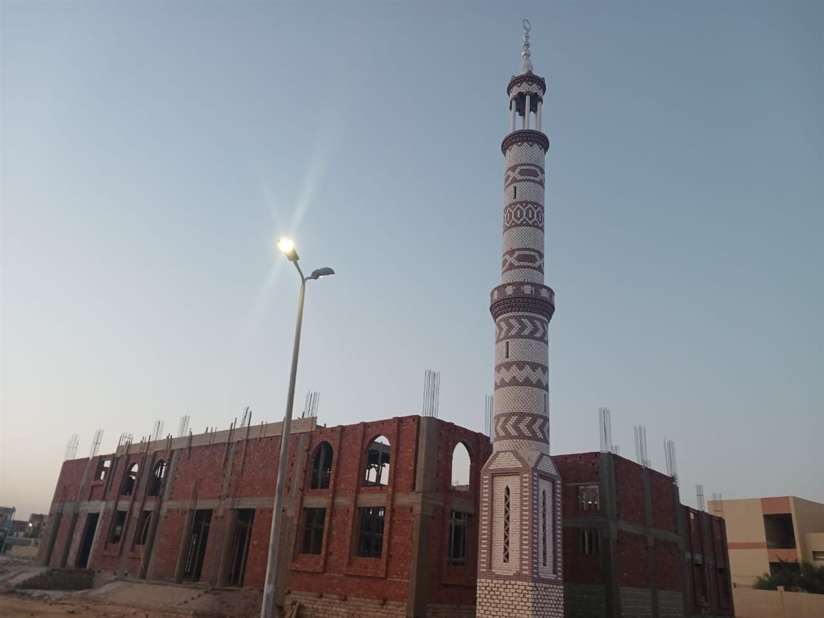 انهيار سقف مسجد تحت الانشاء ببني سويف