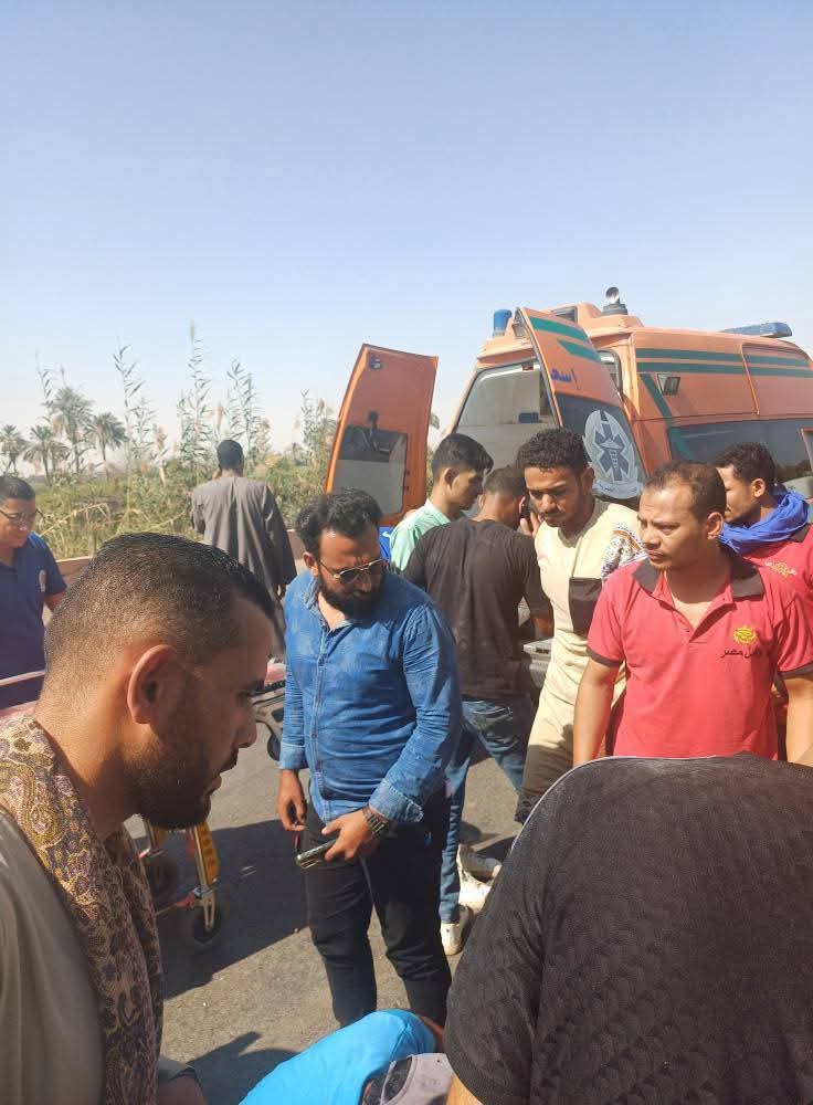 إصابة 11 شخصا إثر حادث مروري بملوي جنوب المنيا