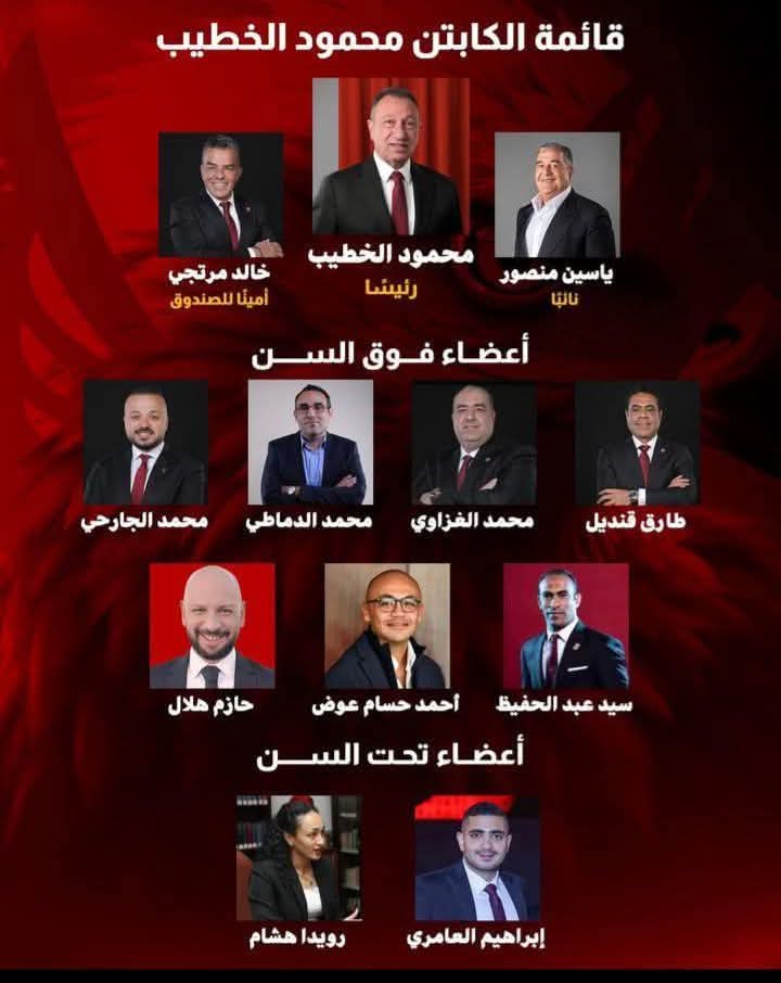 قائمة الكابتن محمود الخطيب 