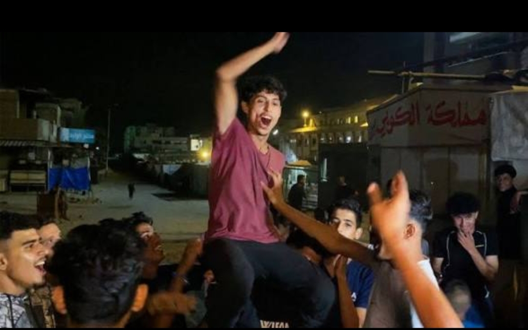 فرحة أهل غزة بوقف اطلاق النار
