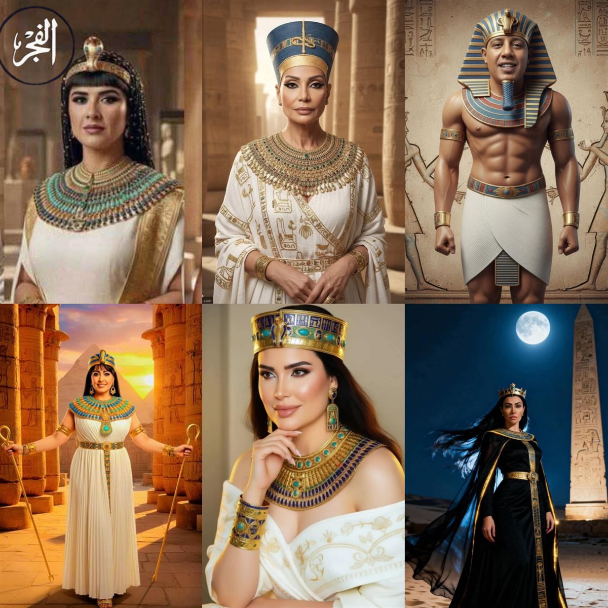 جانب من ثوره فنانات بالزي الفرعوني بai