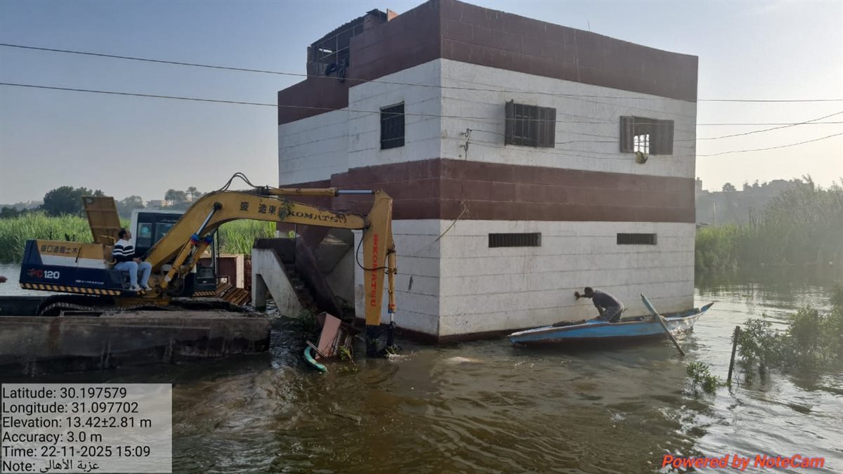 محافظ القليوبية يزيل التعديات