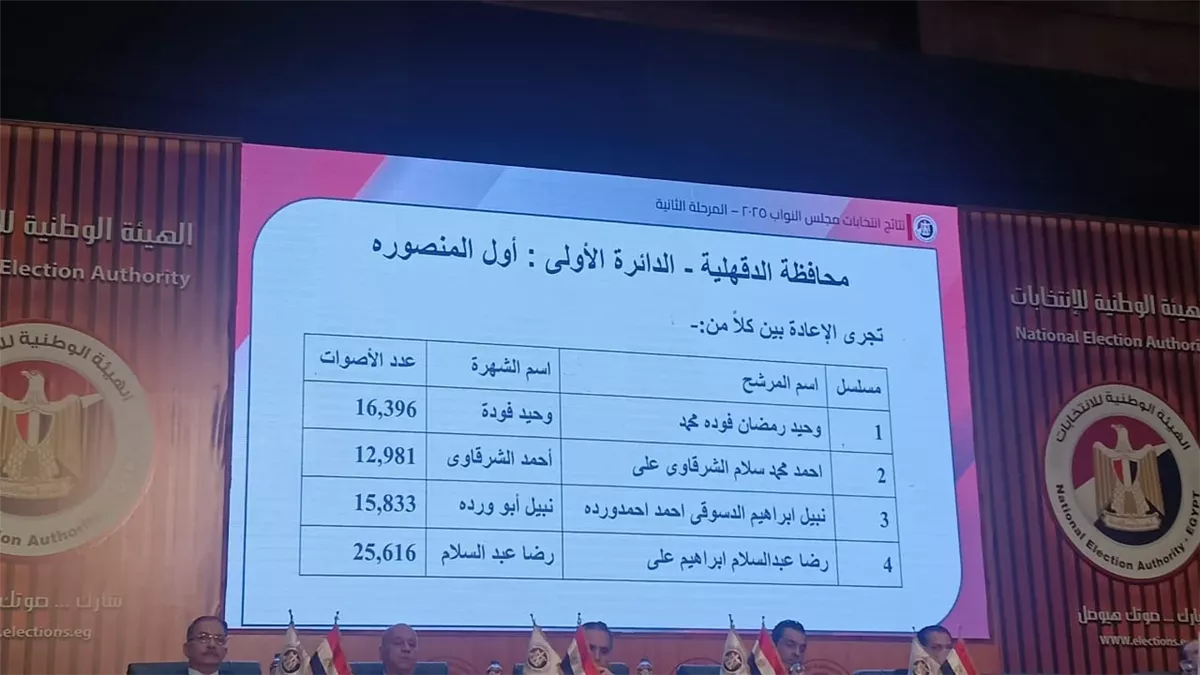 كشف نتائج 14 دائرة فردية في المرحلة الثانية لانتخابات النواب 2025