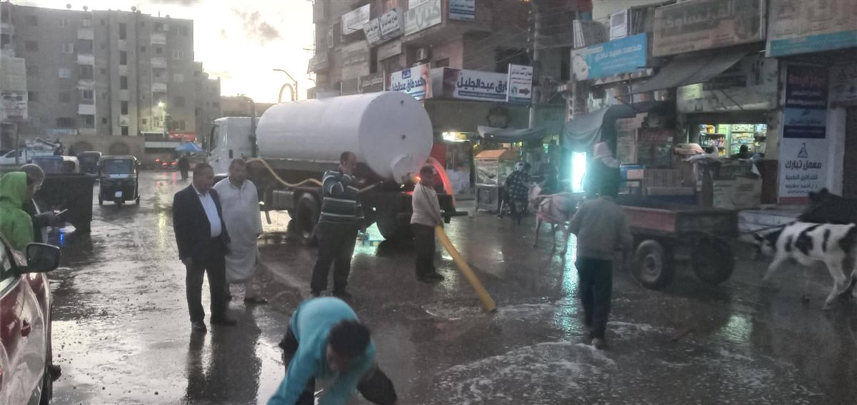 أمطار غزيرة تضرب بني سويف