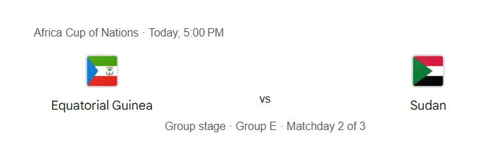 موعد مباراة السودان وغينيا الاستوائية اليوم