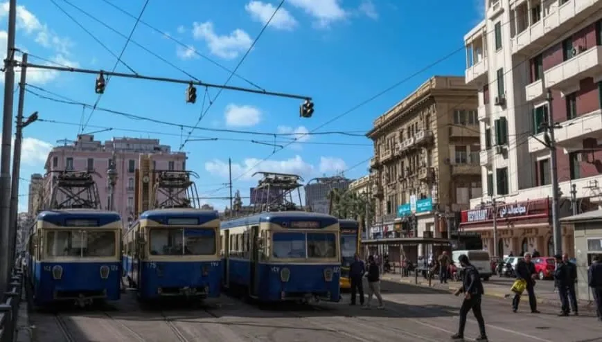 جانب من ترام رمل الإسكندرية&nbsp;