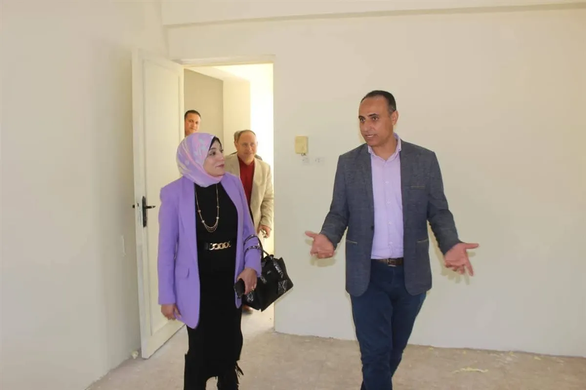 لقطة من تفقد وكيل الصحة للمبني&nbsp;