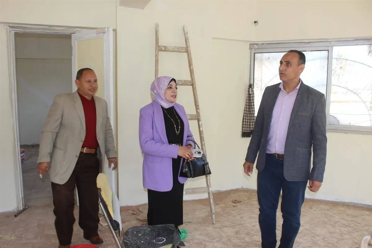 من داخل المبني بسمسطا&nbsp;