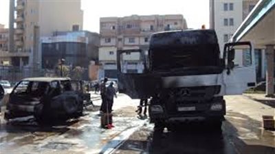 وفاة شخص وحرق إدارة صحية في حريق محطة وقود بالمنيا