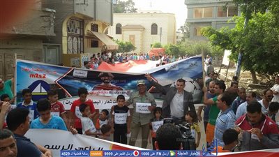 المئات من أهالي البصارطة تتحدى المخدرات بدمياط (صور)