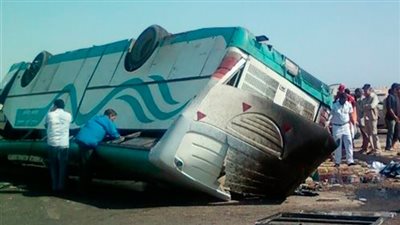 عاجل.. مصرع 4 أطفال وإصابة 21 في انقلاب أتوبيس بطريق الإسماعيلية 